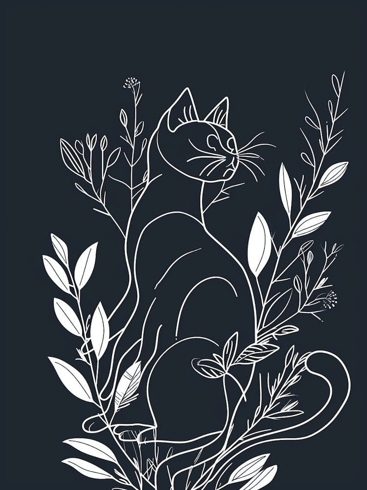 Pixiebob Cat Minimalist Illustration 1