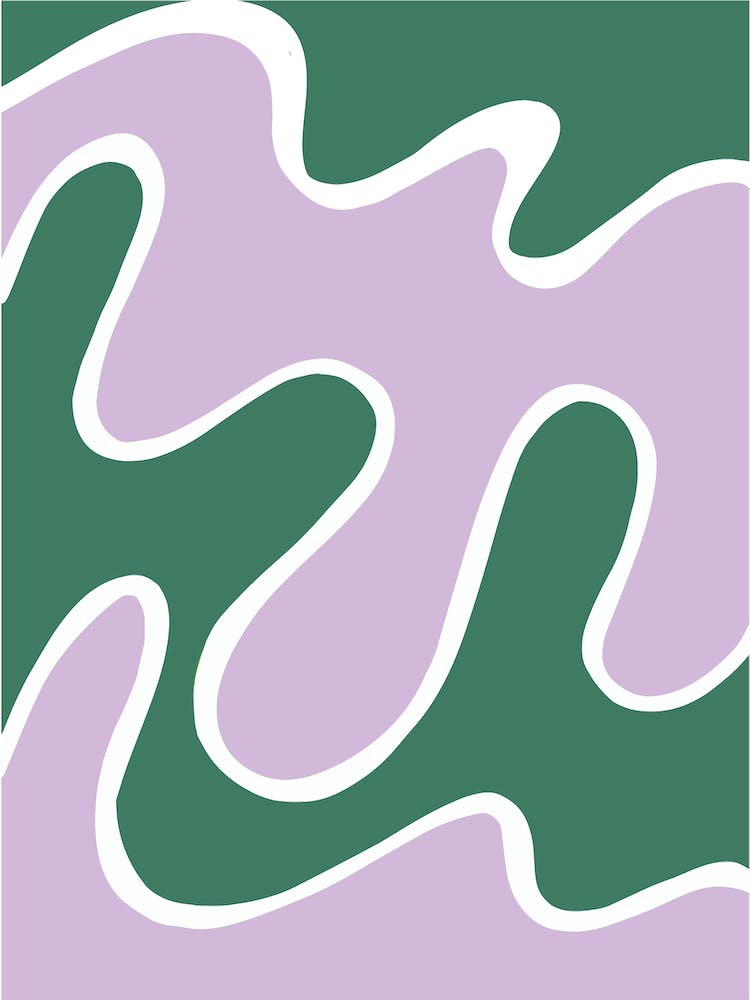 Vagues Lilas et Vertes