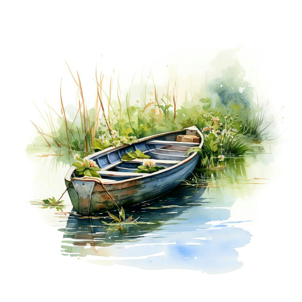 Old Paddle Boat Set 05