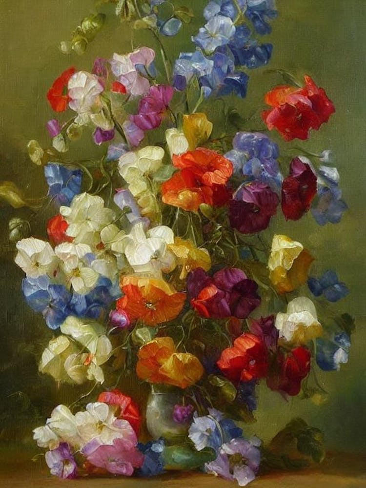 Sweet Pea Painting 2 Flower