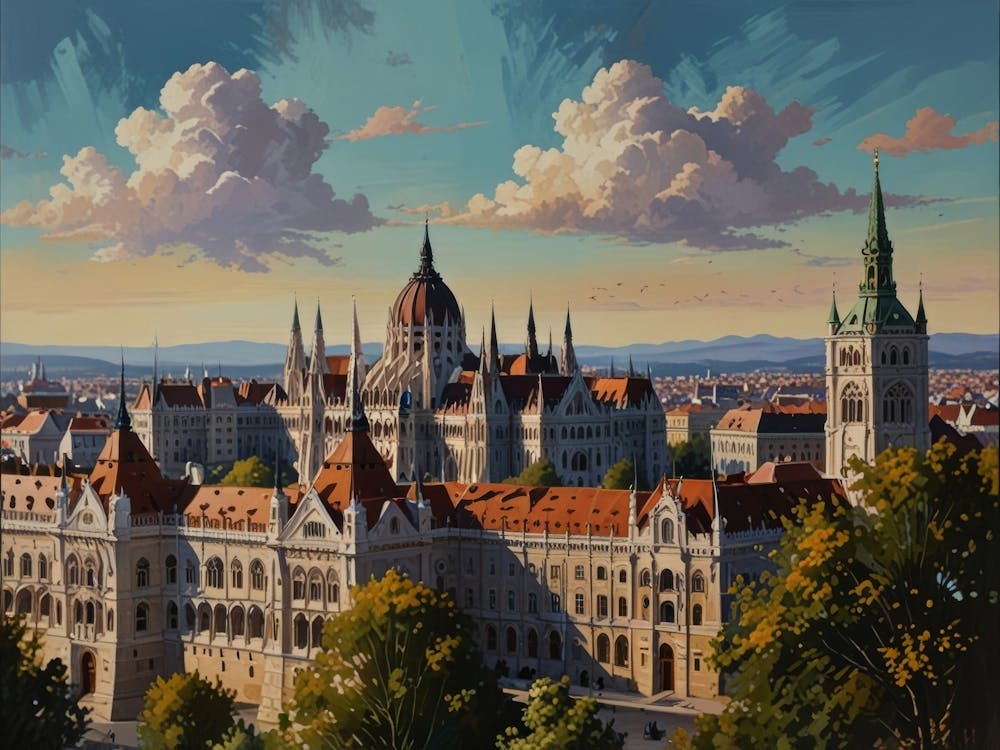 Budapest Cityscape art 1