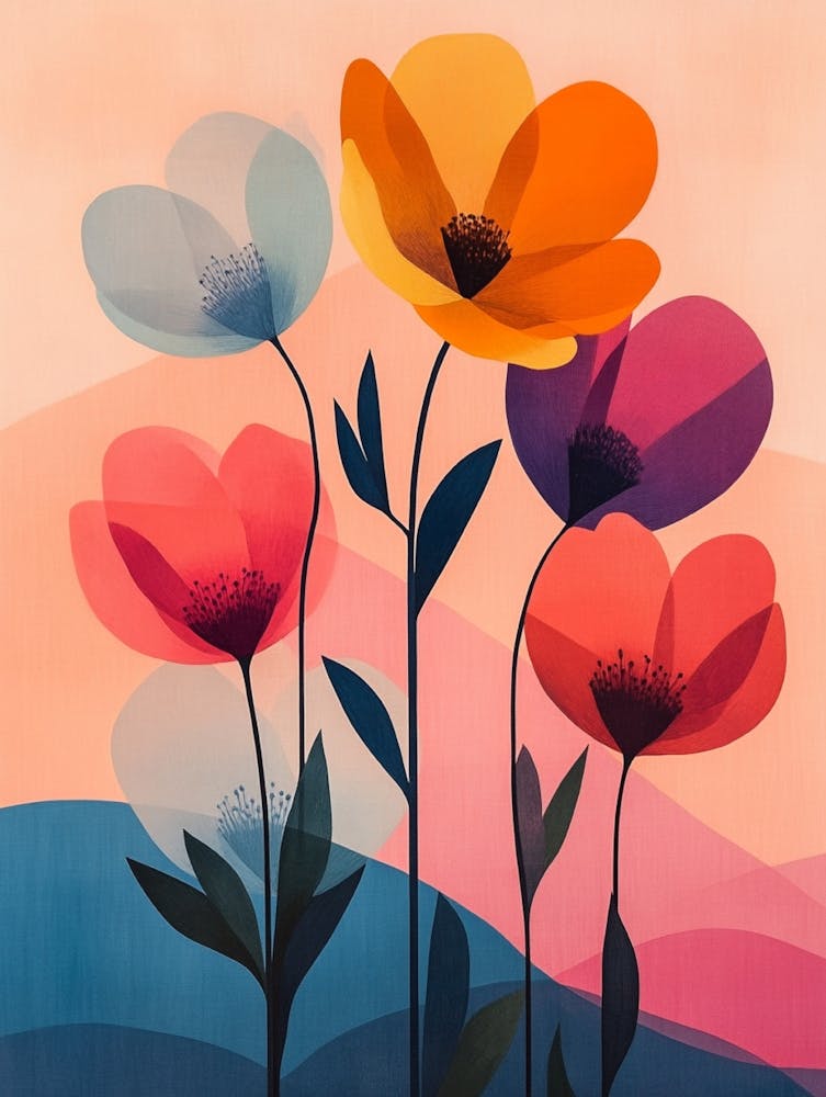 Coquelicots Impression sur Toile 34