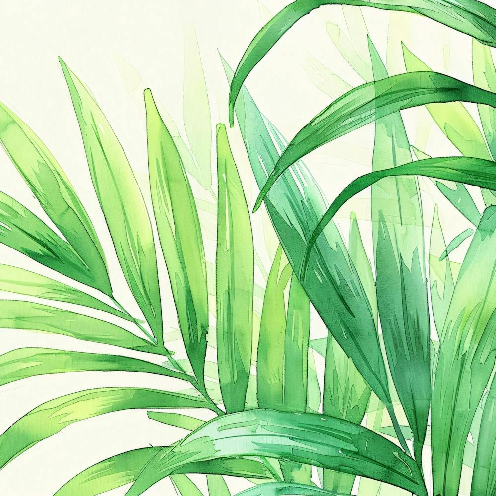 Watercolor Palm Leaves