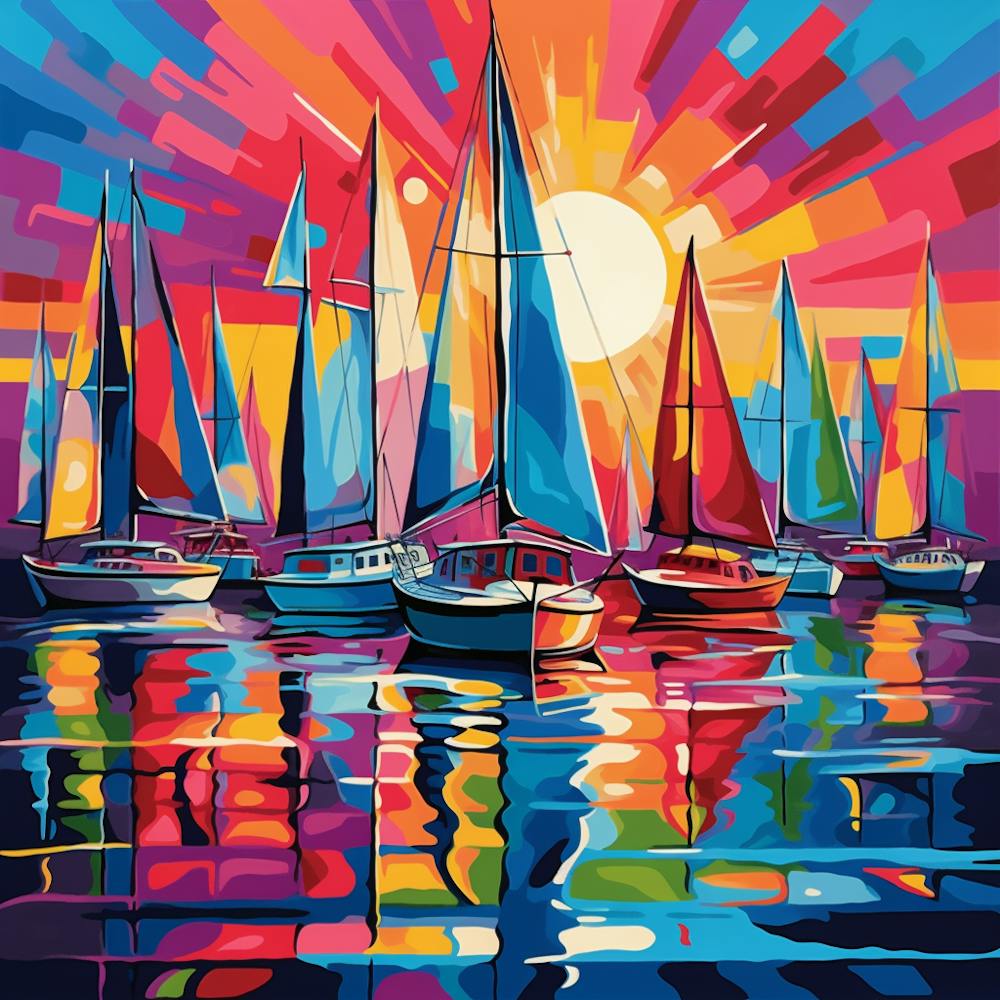 Sailboats At Sunset 1