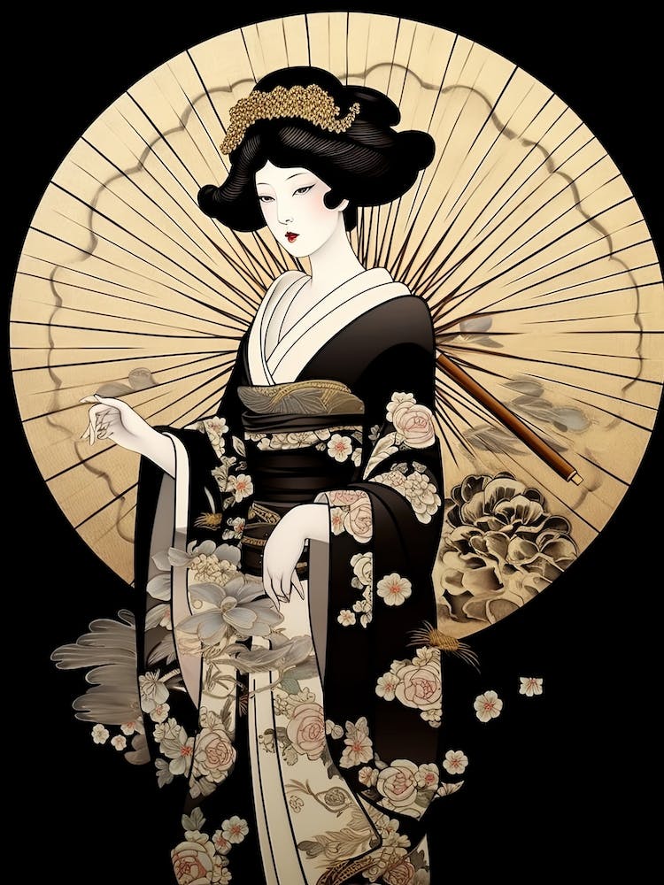 Geisha Art Noveau Style 1