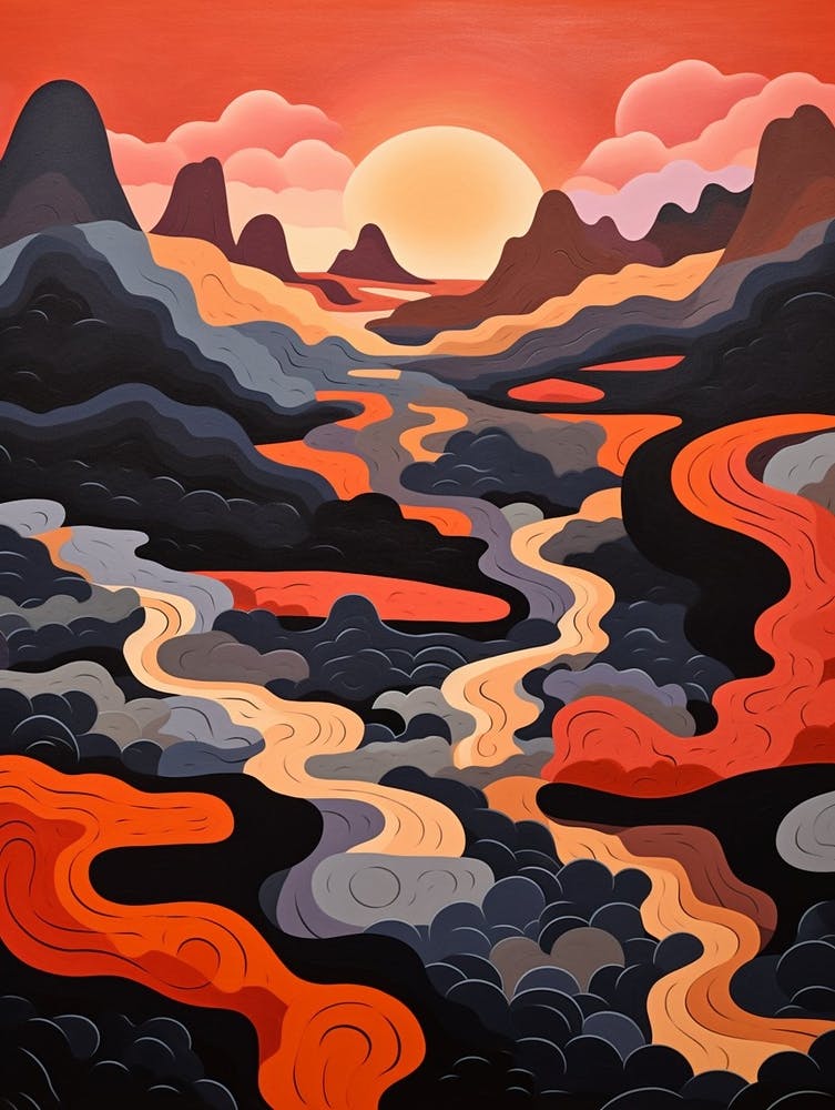 Volcanic Abstract Minimalist 7