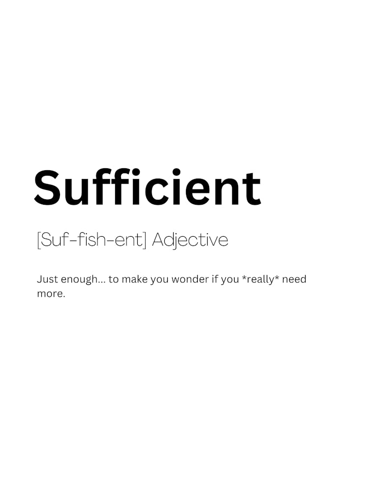 Ausreichend Definition