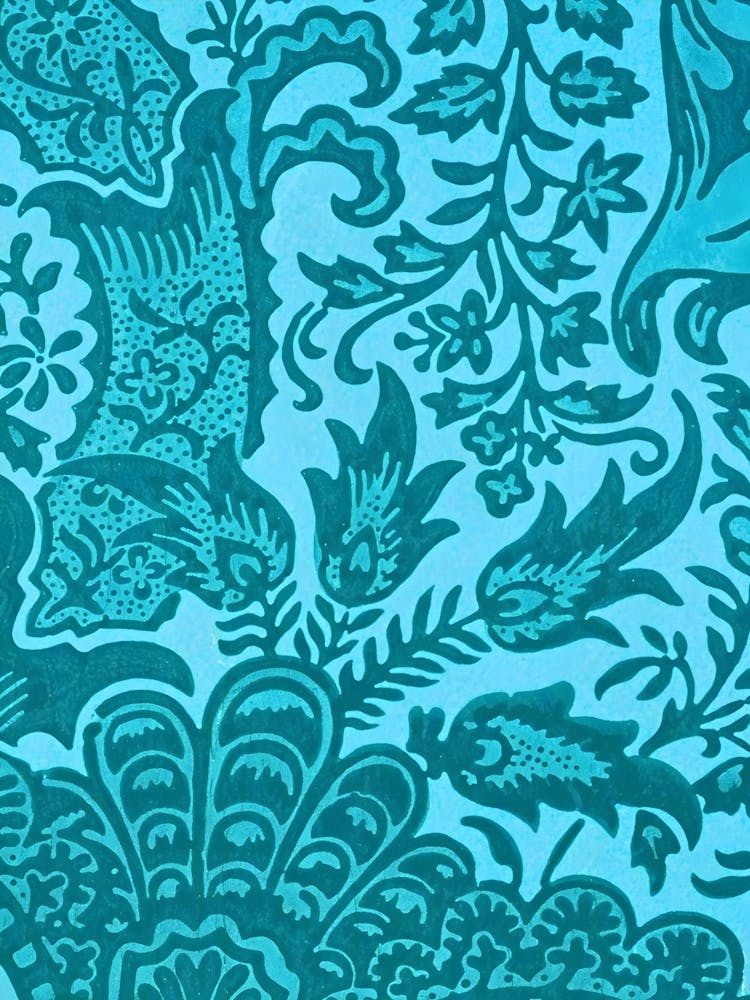 Blue Paisley 1