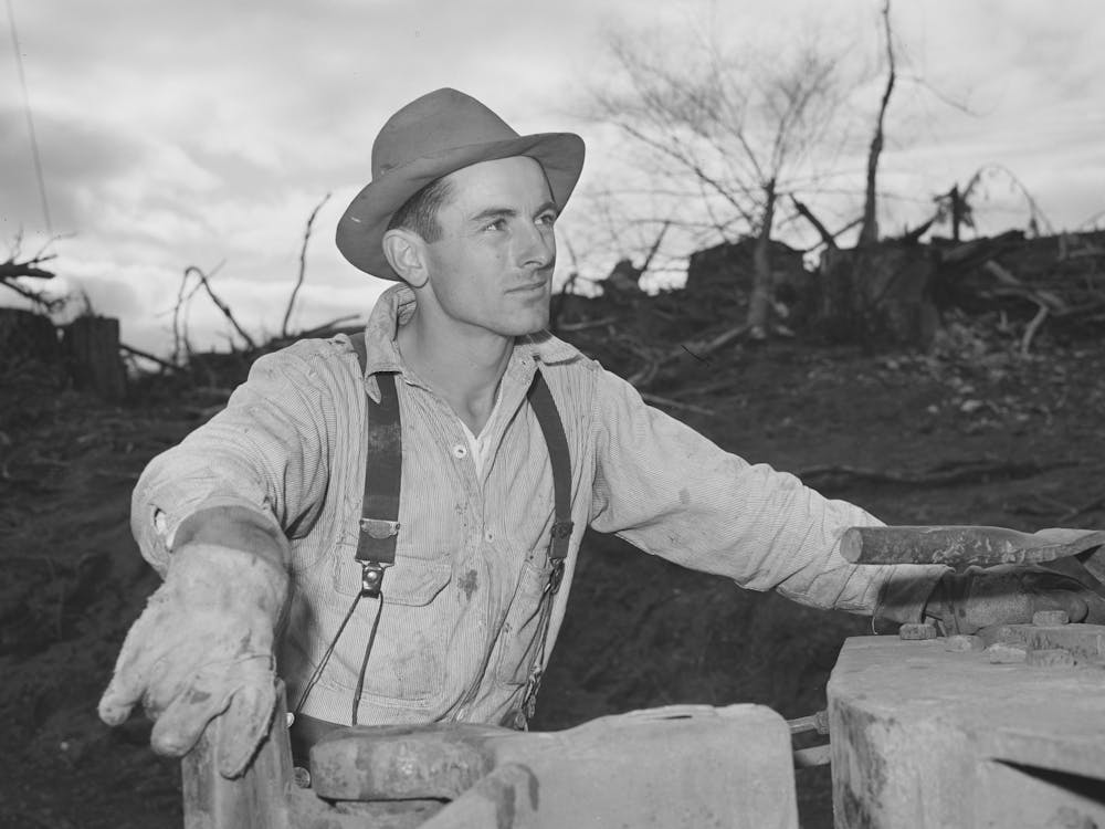 Long Bell Lumber Company, Cowlitz County, Washington, Lumberjack By Russell Lee