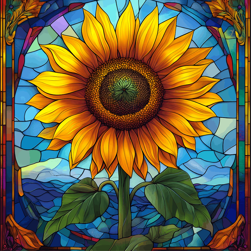 Flowers Stained Glass Sublimation 14