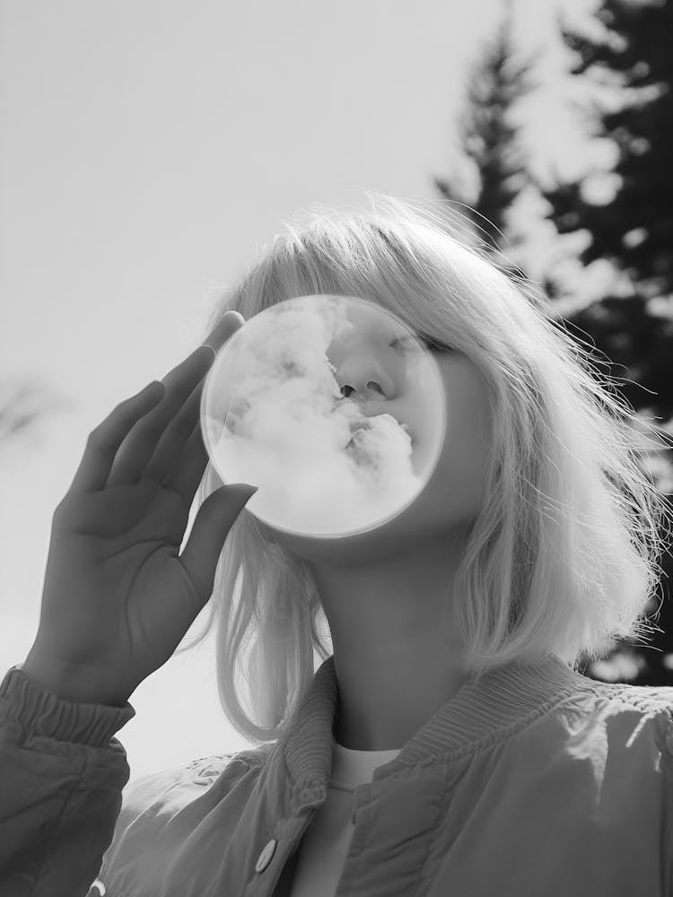 Girl Blowing Bubbles 2