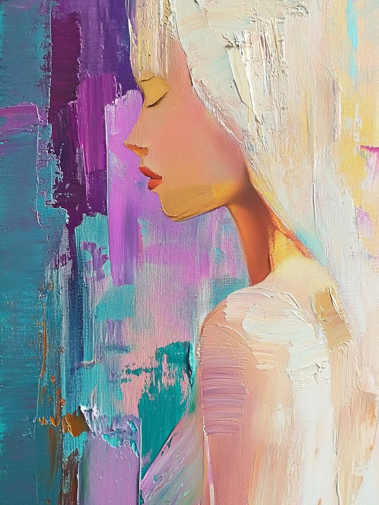 'Love' Girl Abstract Art