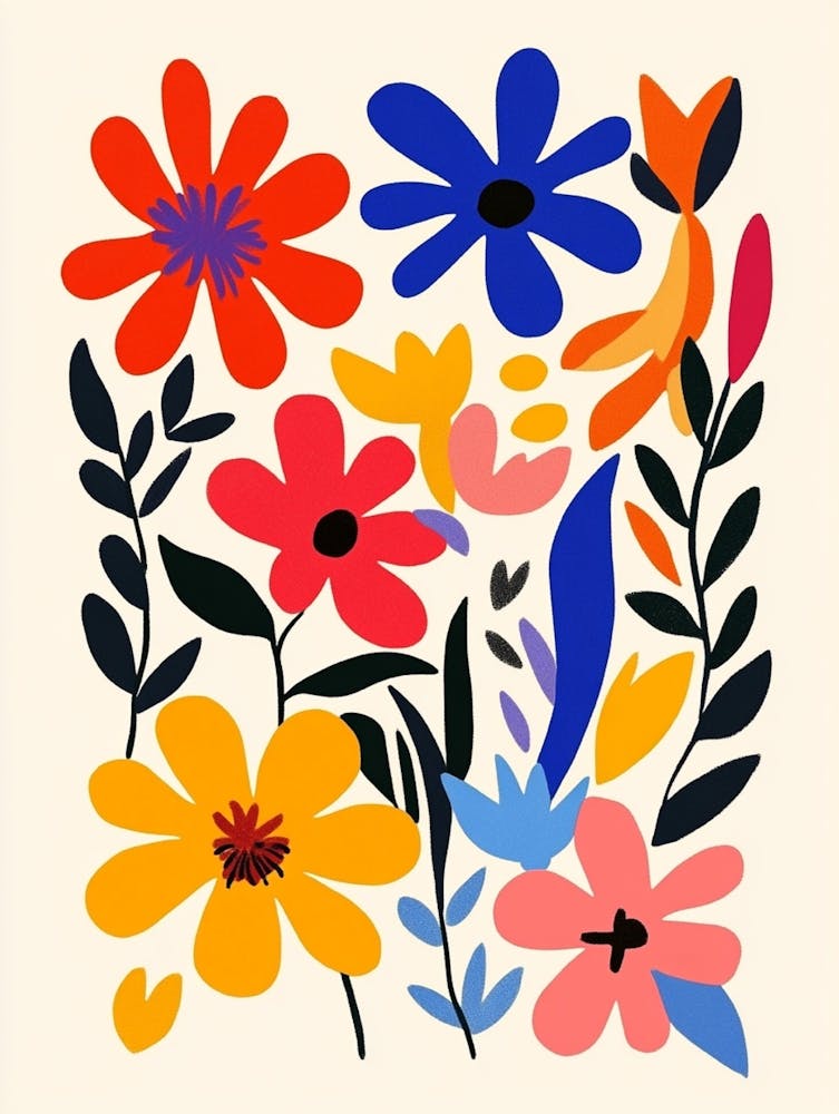 Flowers On A White Background 8