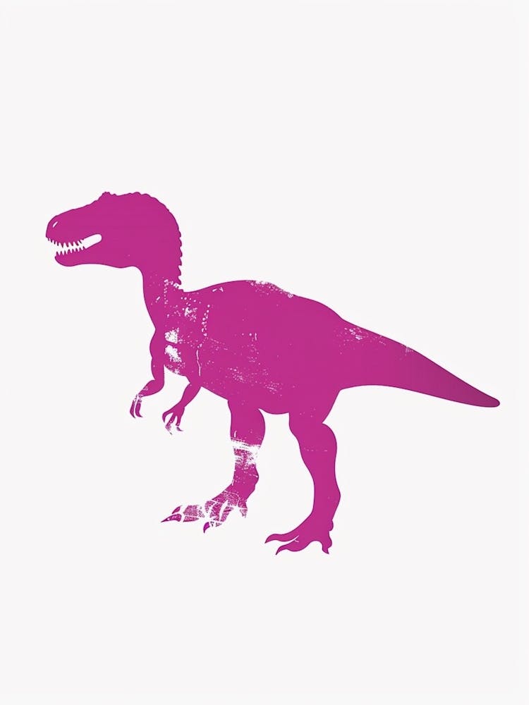 Magenta T Rex Silhouette 2