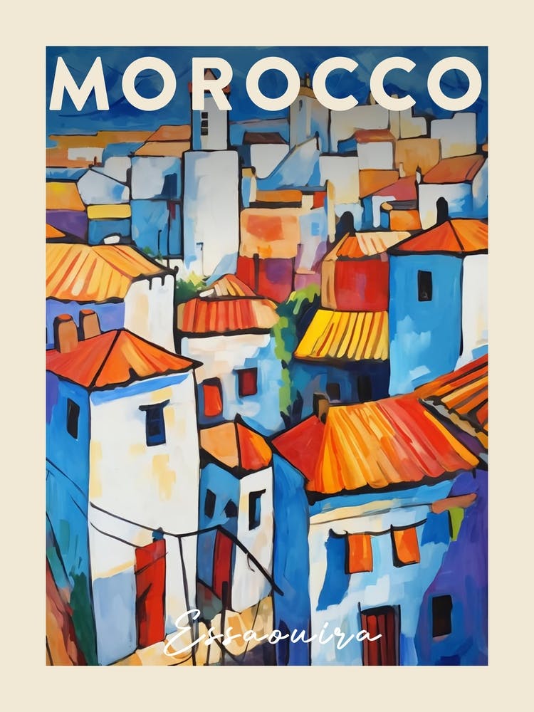 Essaouira Morocco 2 Fauvist Painting  Travel Poster