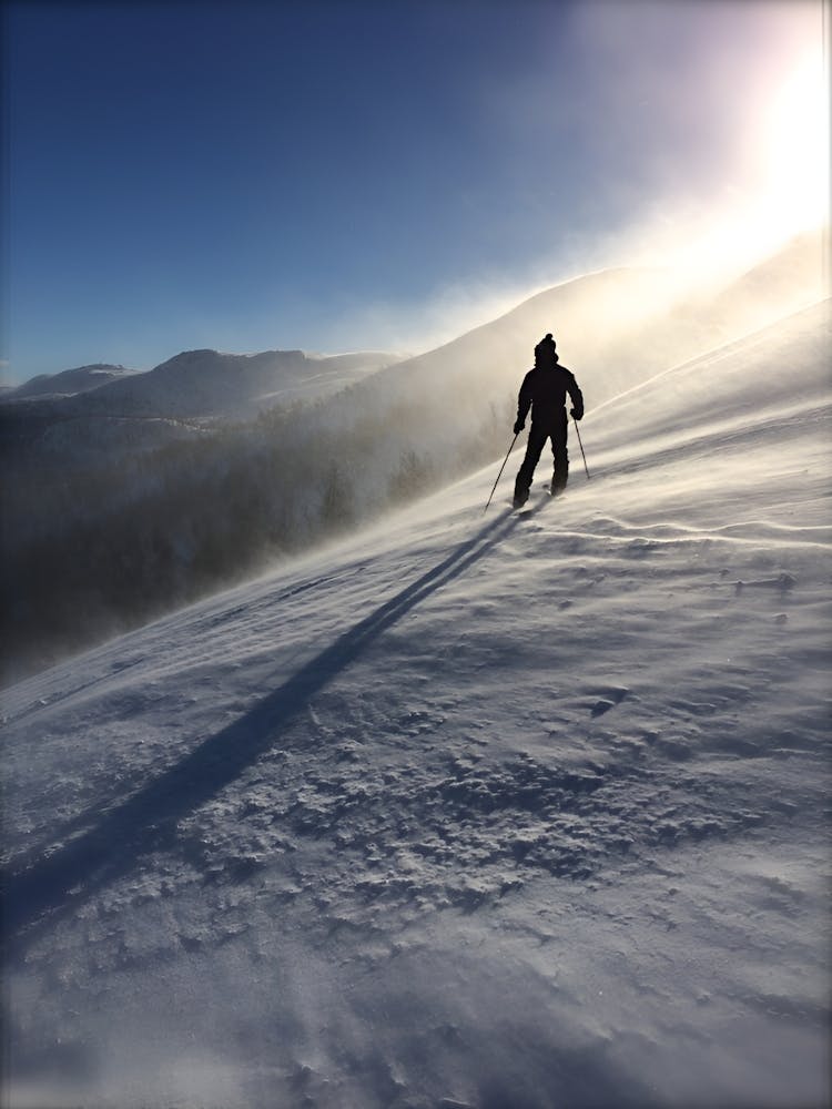 Skier On A Snowy Slope