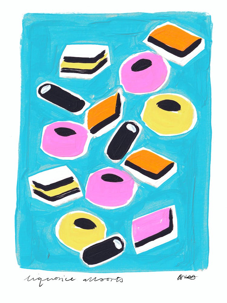Liquorice Allsorts Blue Sweets