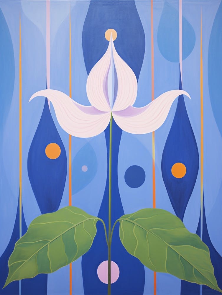 Bluebell 2 Hilma Af Klint Inspired Pastel Flower Painting