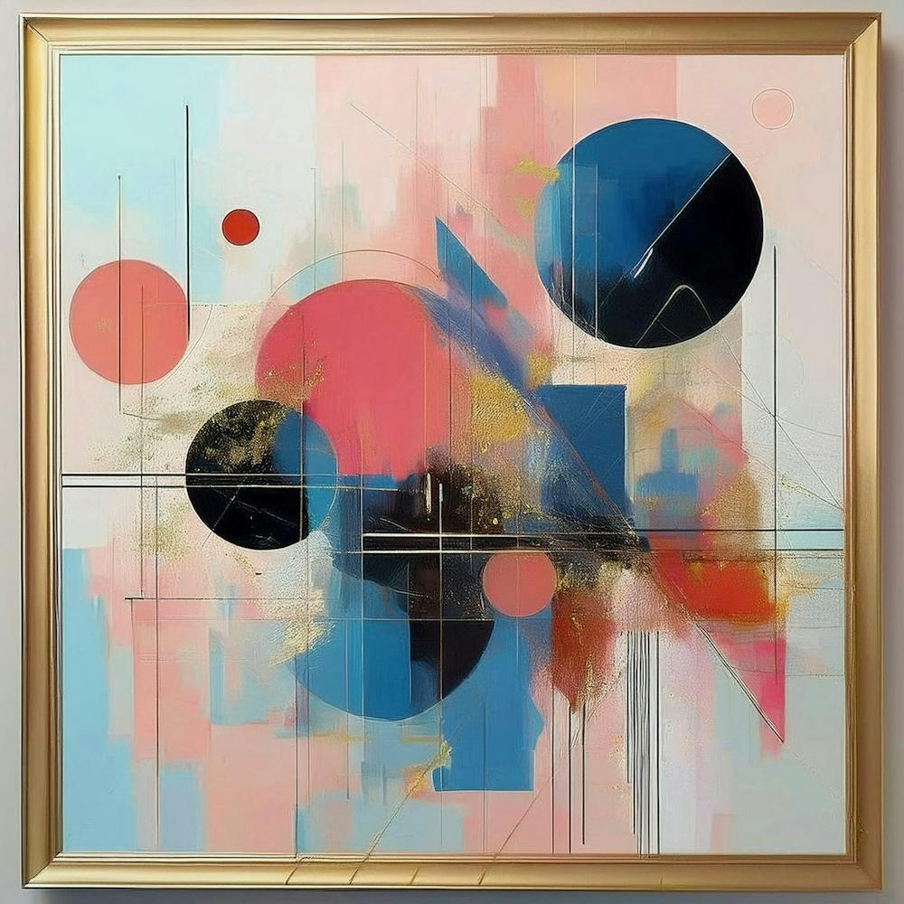 Unique Painting For Interior, Geometric Abstraction 15