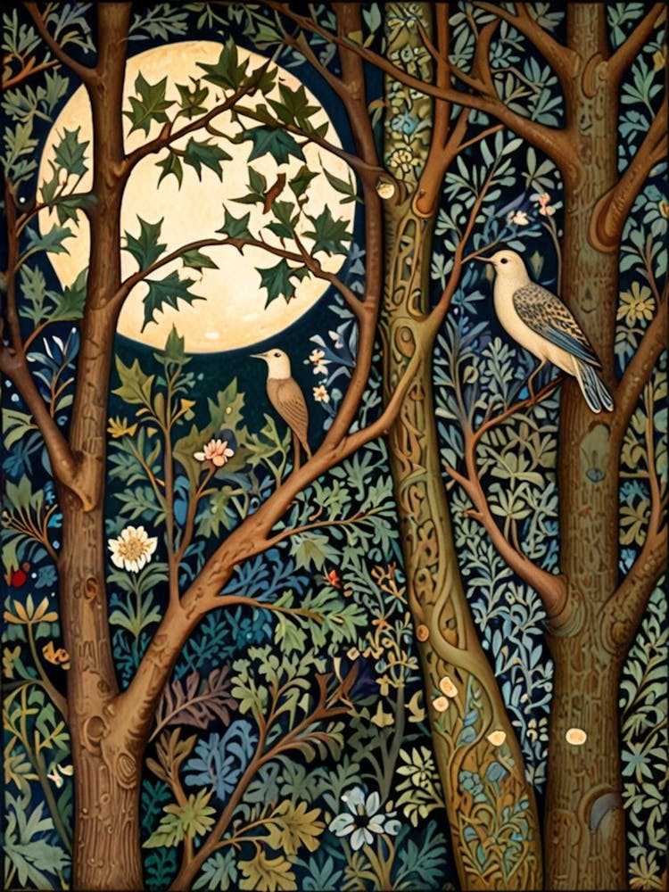 William Morris Moonlight In The Woods 122