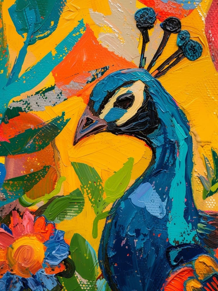 Peacock & The Leaves Painting 2