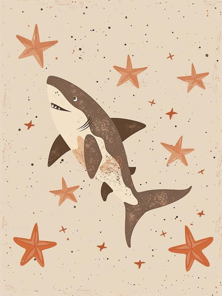 Shark & Starfish Modern Storybook Style 1