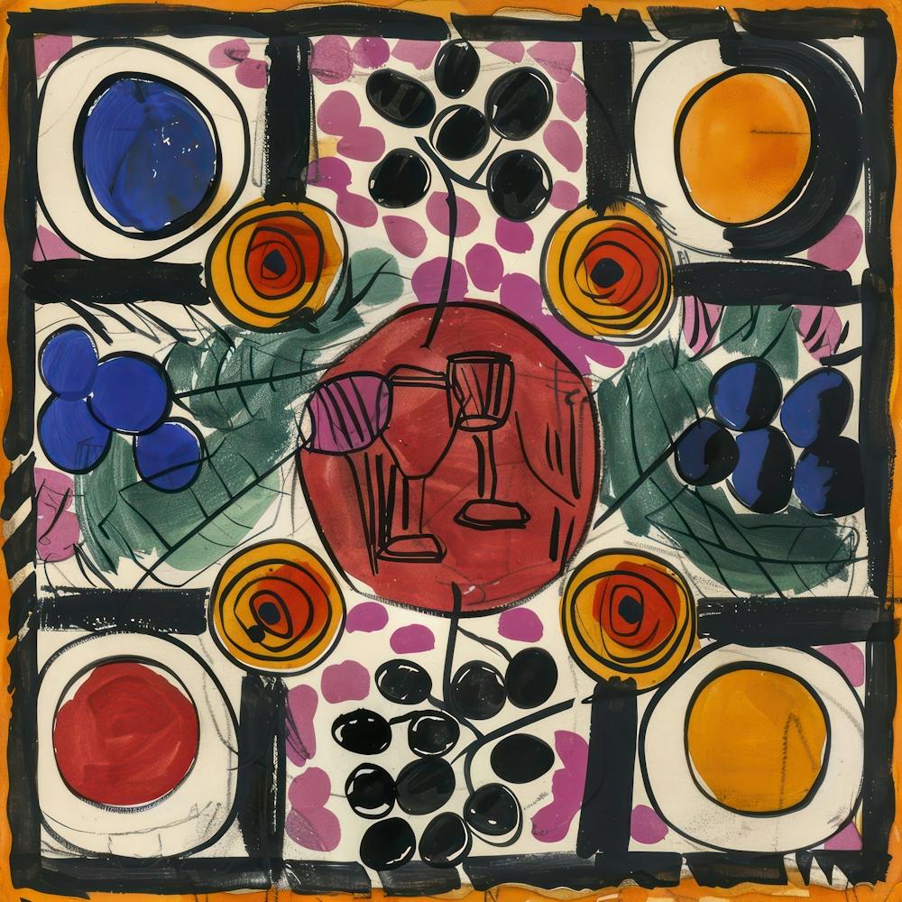 Table With Wine Matisse Style 2