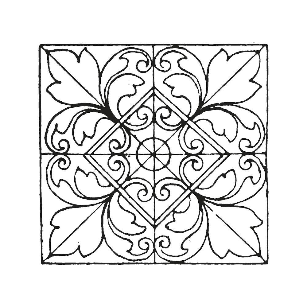 Floral Pattern | Sketched Boho Tile Art
