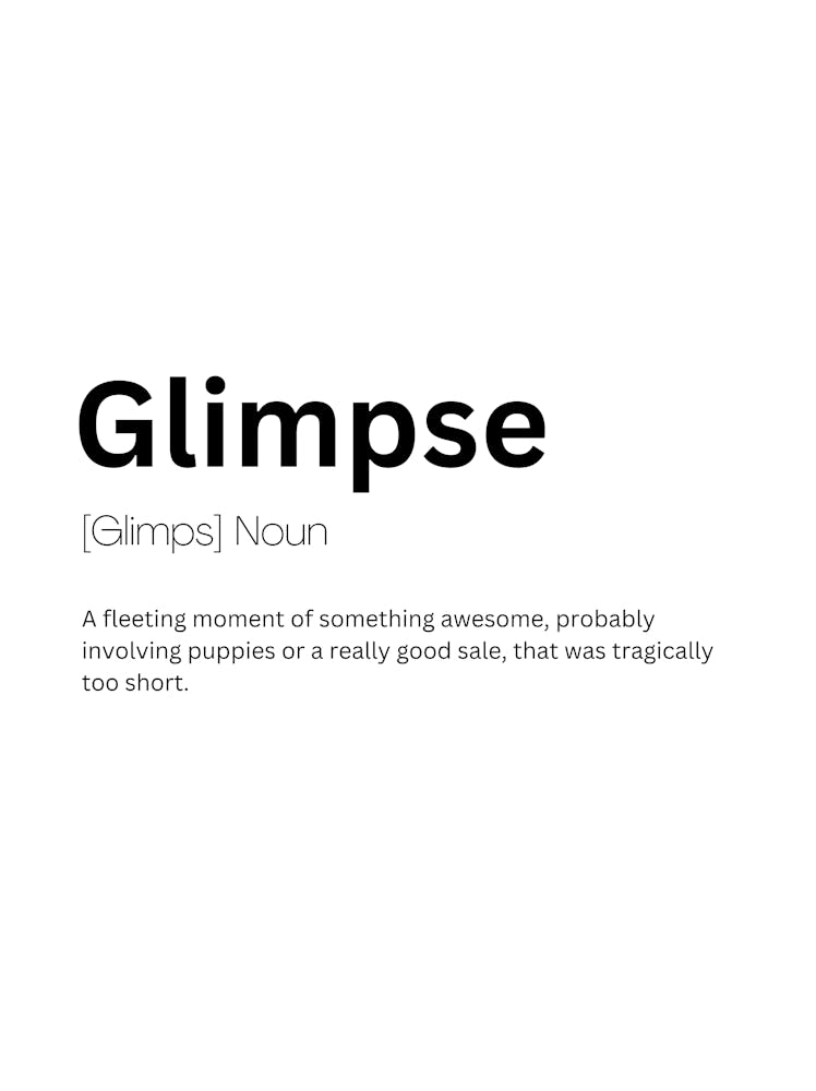 Glimpse Definition Meaning