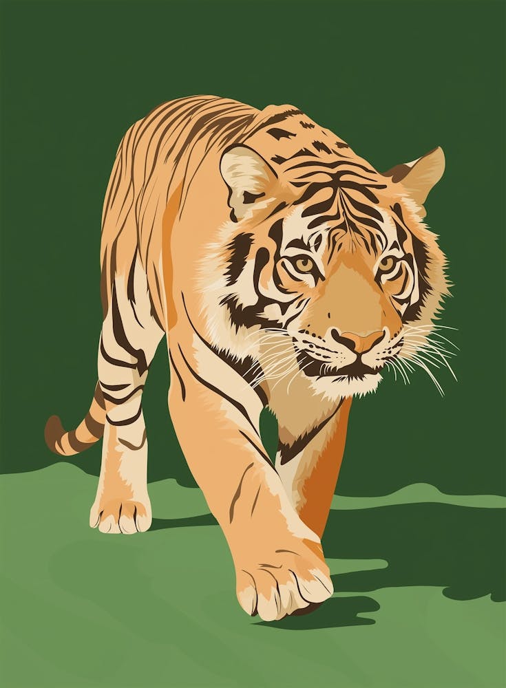 A Tiger, Walking