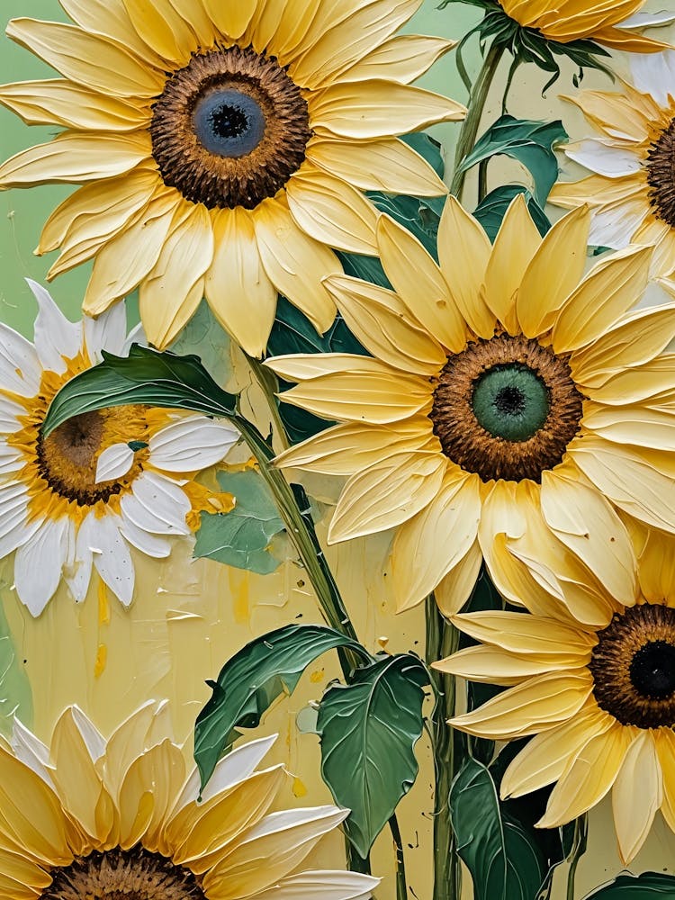 Painted Sunflowers no1