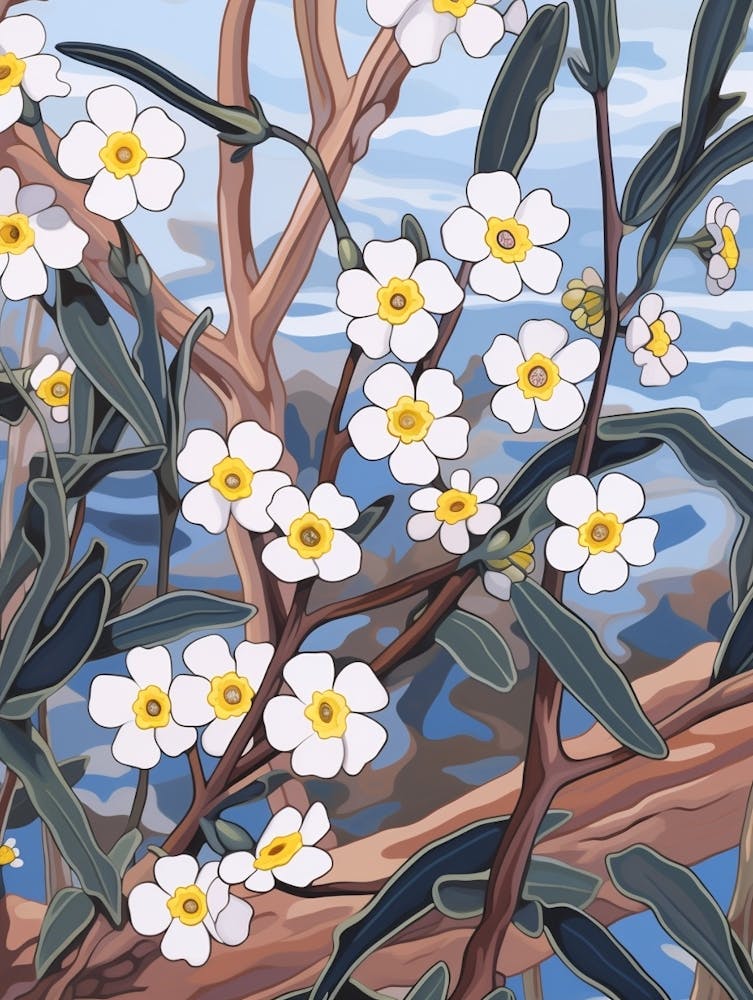 Forget Me Not 5 Flower Painting