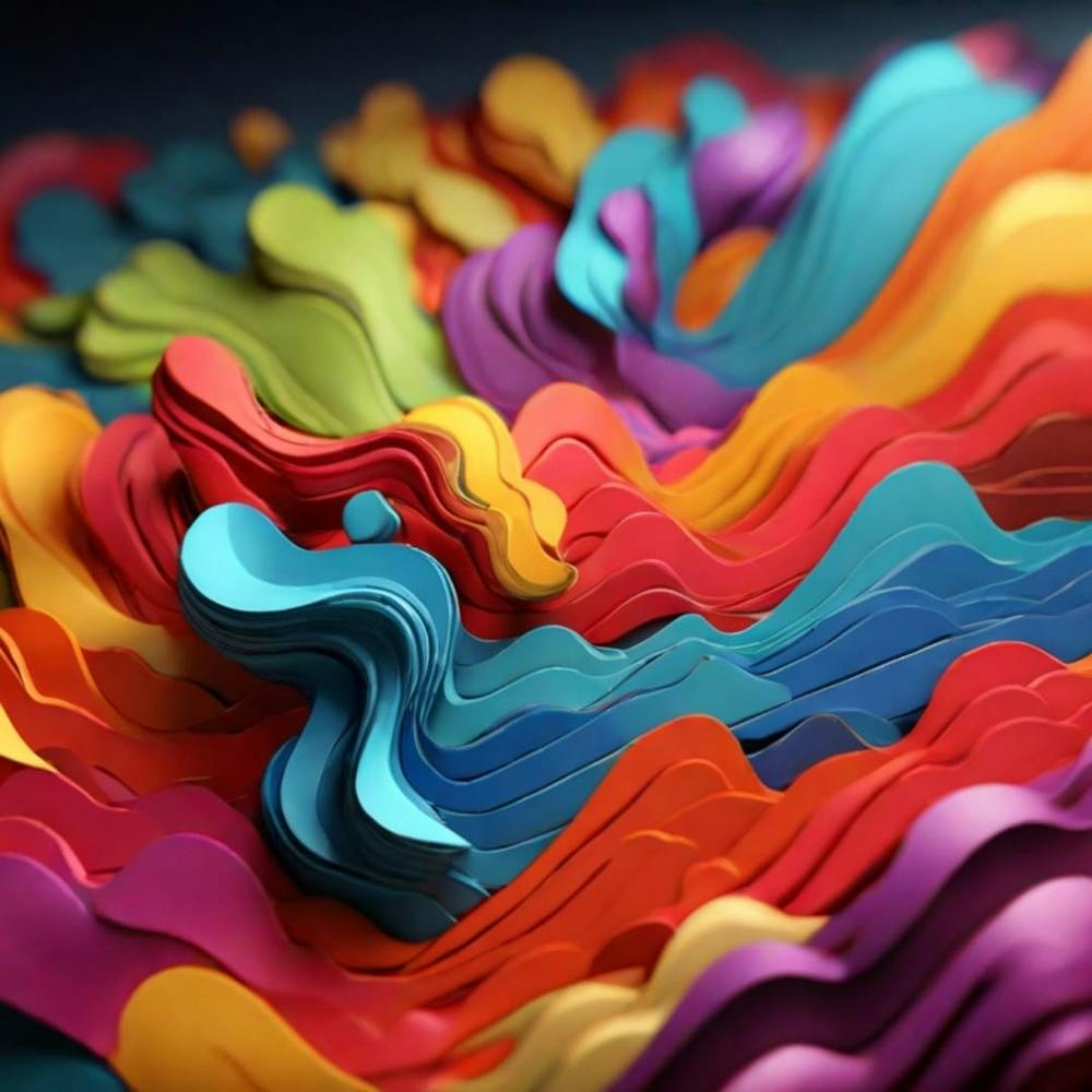 4K shapes and colors combination high quality
