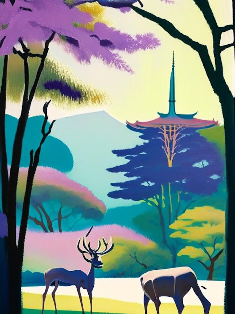 Nara Park, Japan Abstract Still Life