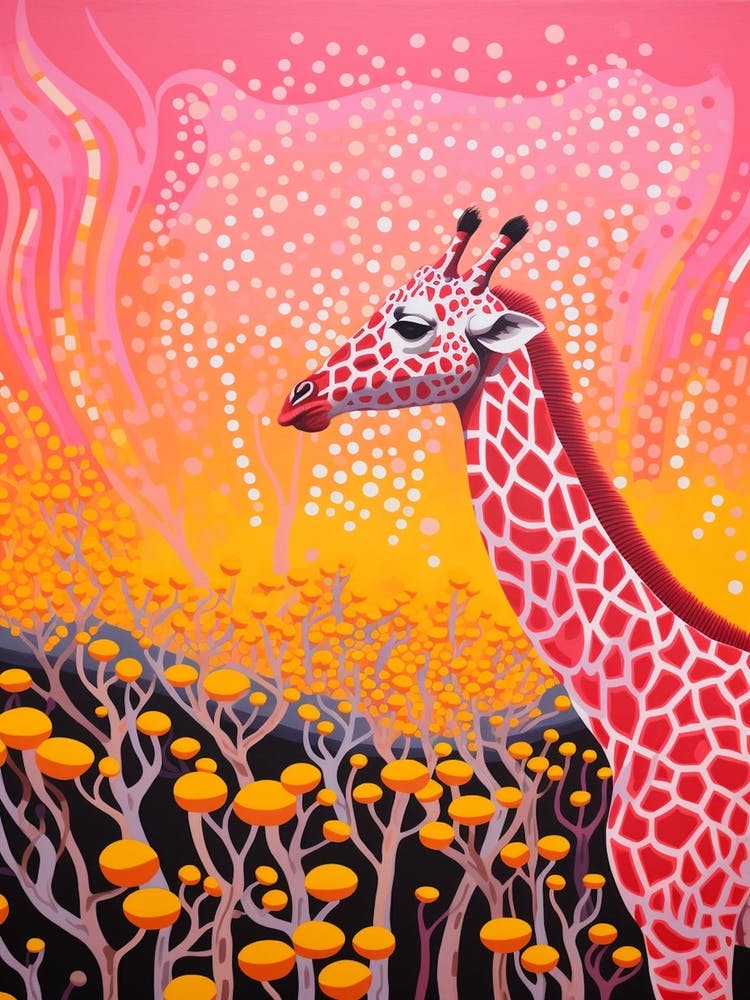 Dotty Giraffe Portrait 3
