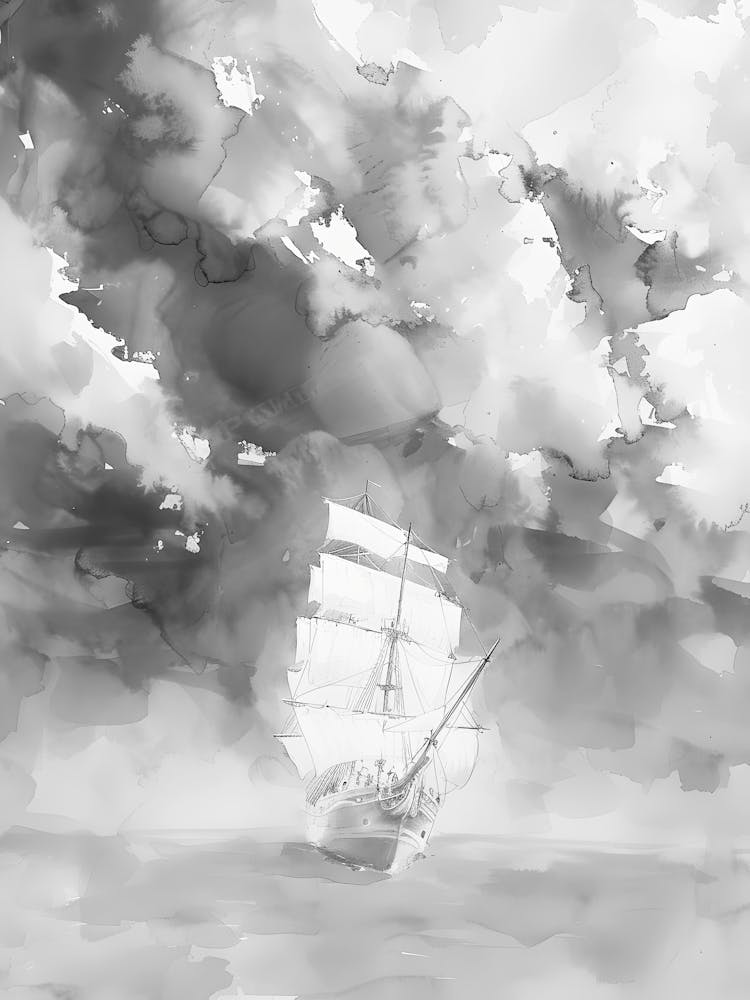 Schiff am Himmel