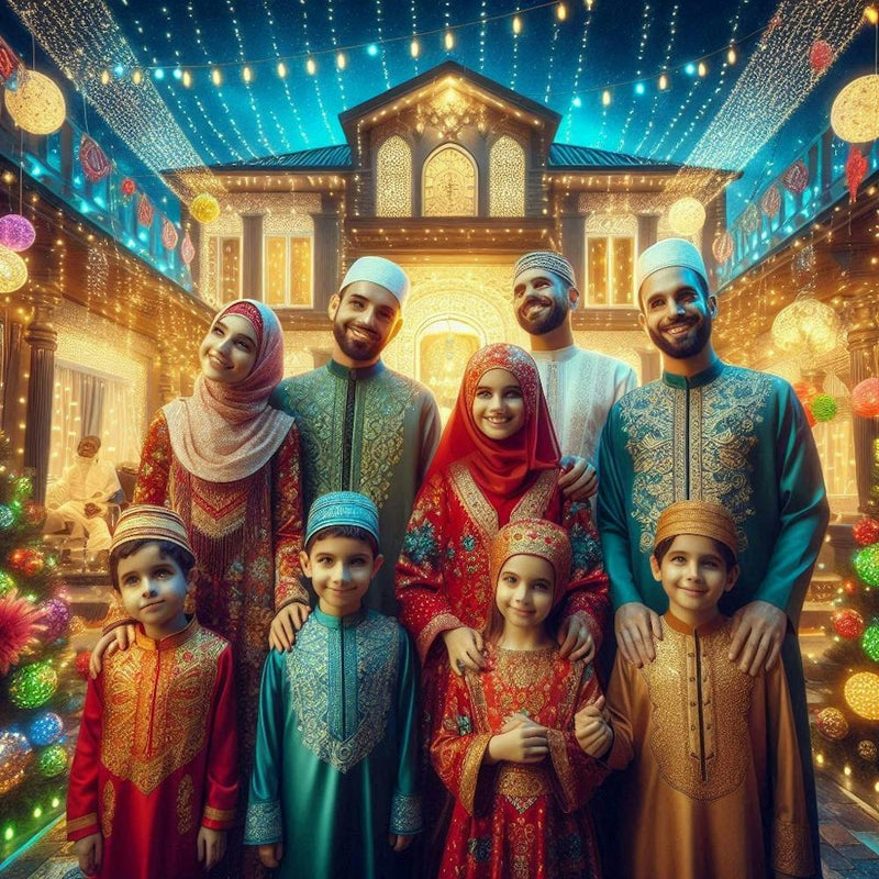 Muslim Family At Christmas