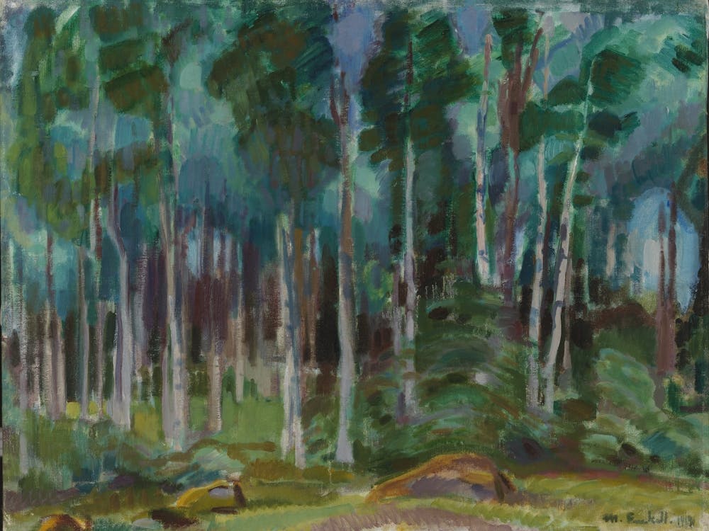 Birches In Vääksy, 1919, By Magnus Enckell