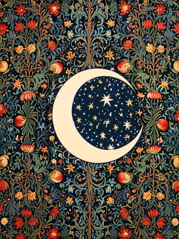 William Morris Moon And Stars 12