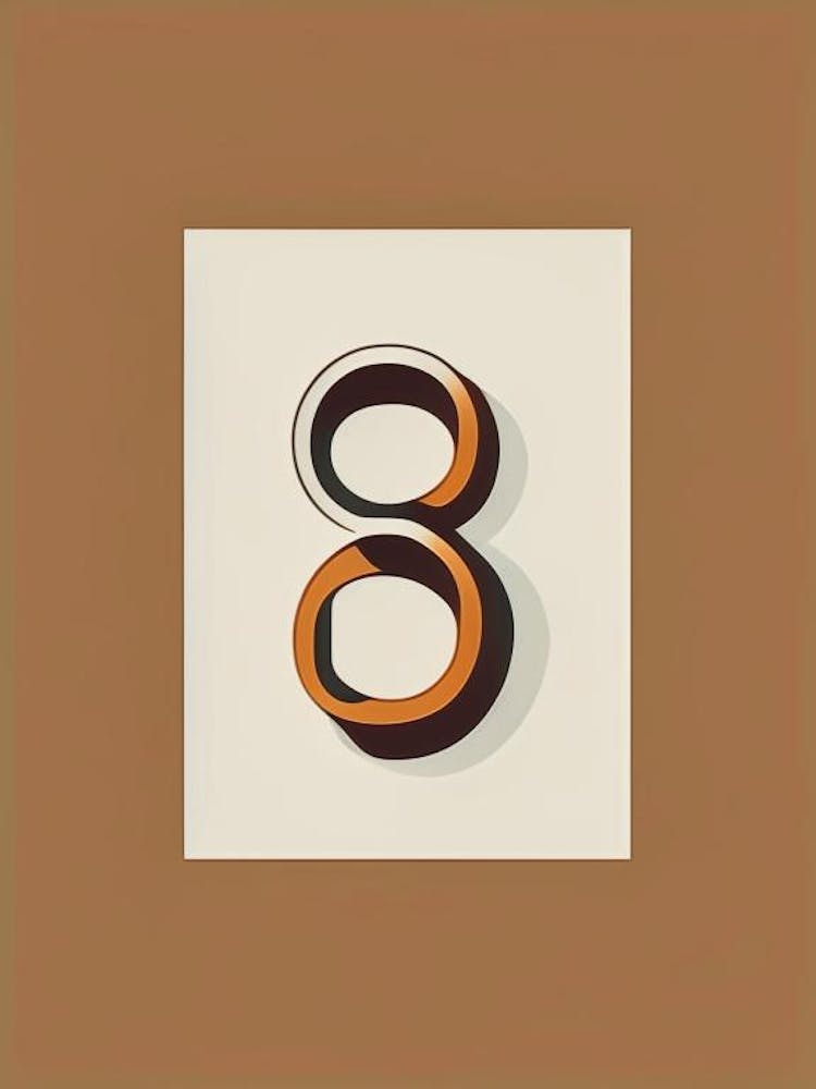 9, Number, Education Retro Minimal