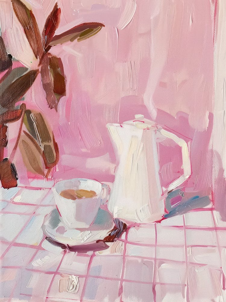 Pink Breakfast Food Moka Coffee 1