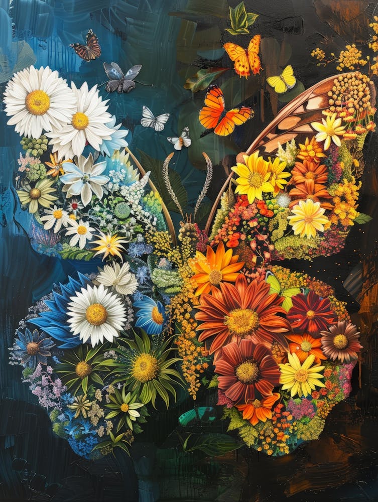 Butterfly With Flowers 4