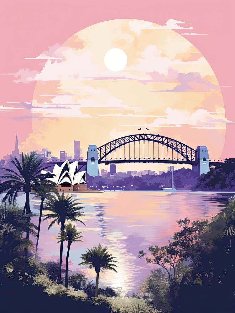Sydney In Risograph Style 3