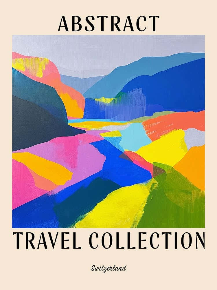 Abstract Travel Collection Poster Switzerland 3