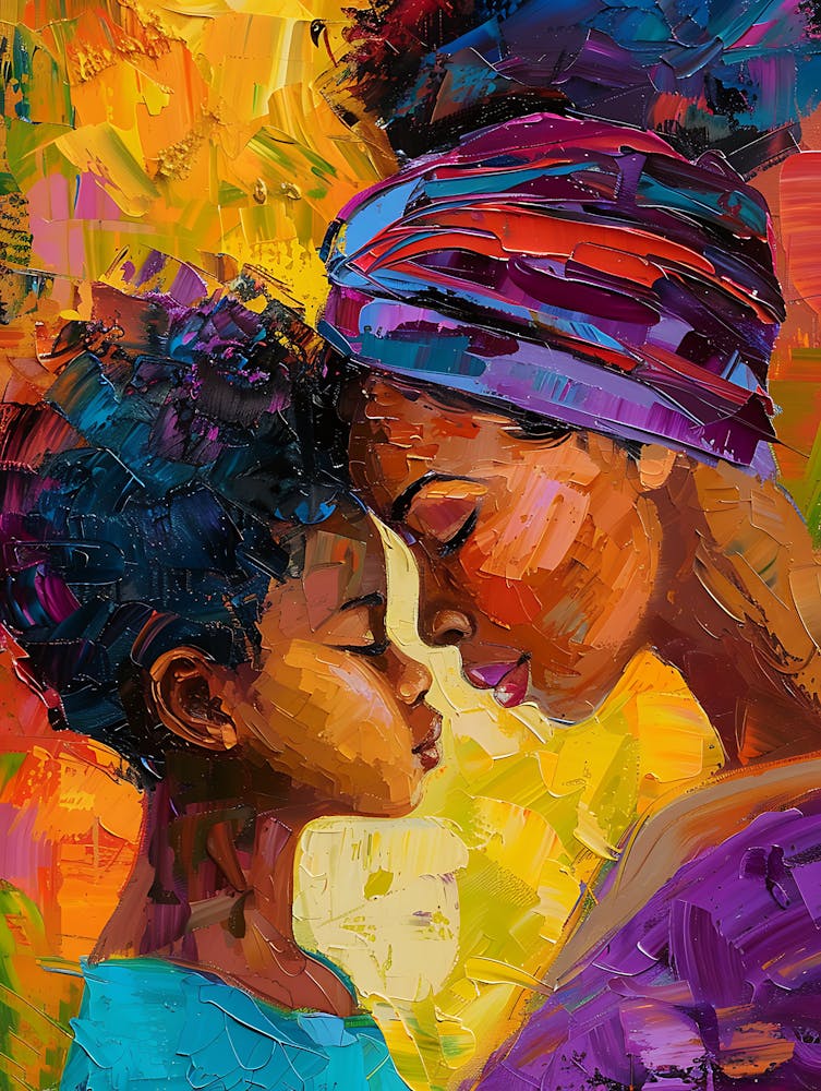 Vibrant Afro Mother And Daughter 20
