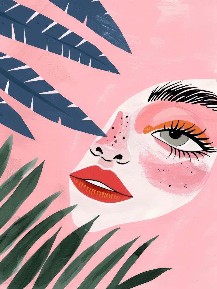 Illustration Of A Woman'S Face 5