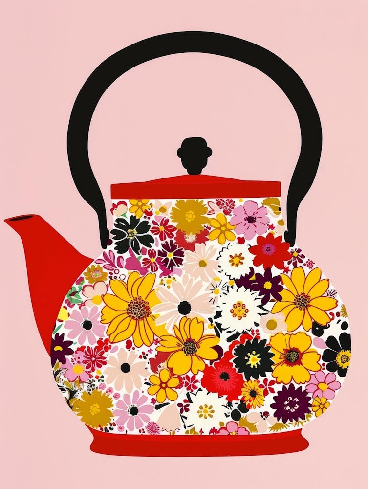 Teapot With Flowers 4