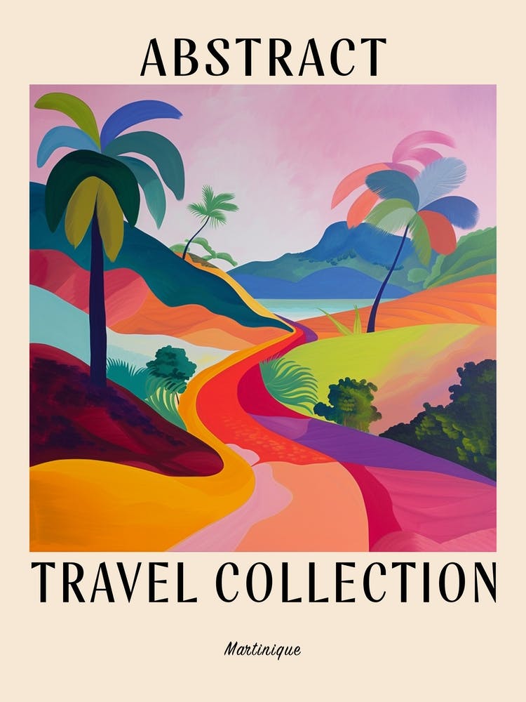 Abstract Travel Collection Poster Martinique 1