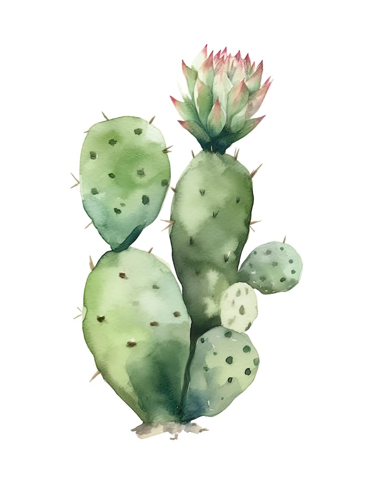 Turks Head Cactus Watercolour Drawing 3