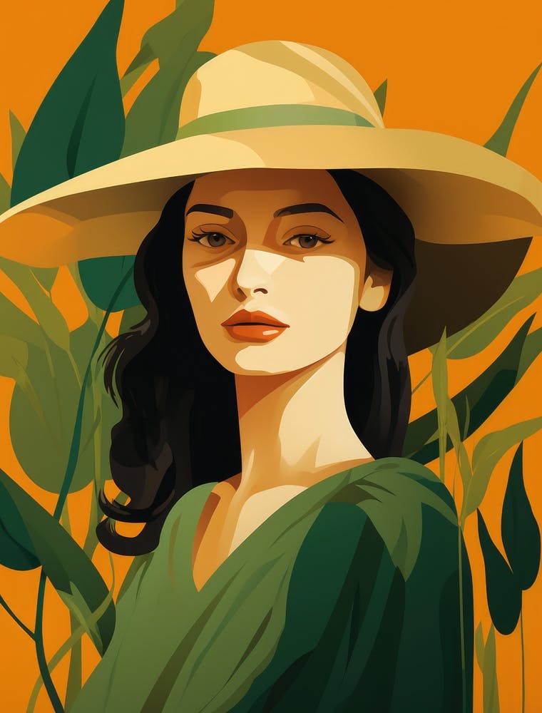 Portrait Of A Woman In A Hat 2